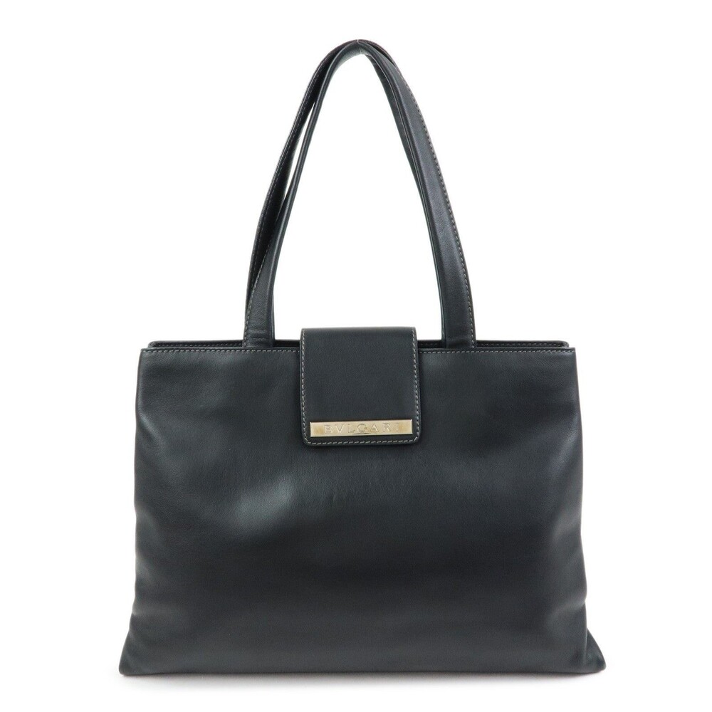 Bvlgari Calfskin Shoulder Bag Black